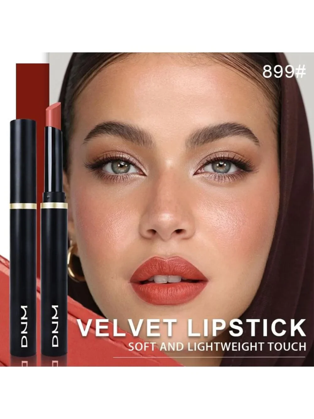 Women's 899# Nuetral Brown Long Lasting Waterproof Velvet Matte Stick Lipstick